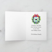 De Kroon van Kerstmis van de Druiven van de Wijn Feestdagen Kaart (Binnen)