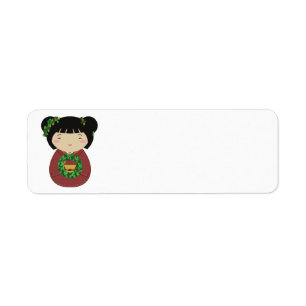 De Kroon van Kerstmis van Kokeshi Etiket