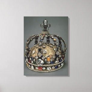 De kroon van Louis XV, 1722 (geled zilver, vervang Canvas Afdruk