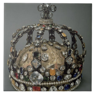 De kroon van Louis XV, 1722 (geled zilver, vervang Tegeltje