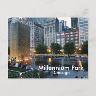De kroonfontein, Millennium Park, Chicago Briefkaart