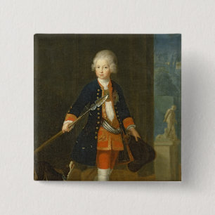 De kroonprins Frederick II Vierkante Button 5,1 Cm