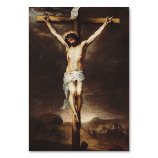 De Kruisiging door Bartolome Esteban Murillo Kaart (Voorkant)