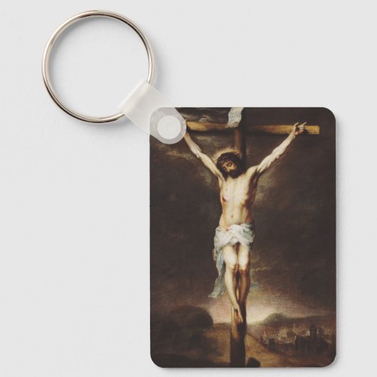 De Kruisiging door Bartolome Esteban Murillo Sleutelhanger (Voorkant)