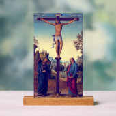 De kruisiging met de Maagd door Pietro Perugino Acryl Bord (Neutraal)