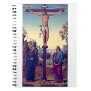 De Kruisiging met de Maagd door Pietro Perugino Notitieboek