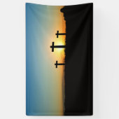 De kruisingen van de kroonkalk bij zonsondergang spandoek (Verticaal)