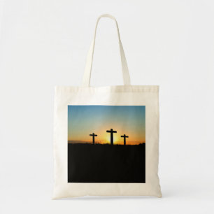 De kruisingen van de kroonkalk bij zonsondergang tote bag