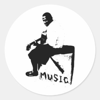 De Kubus van de muziek Ronde Sticker