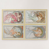 De kunst 1898 door Alphonse Mucha Legpuzzel (Horizontaal)