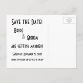 De  Kunst Deco houdt van Kus Skis sparen de Datum! Aankondigingskaart (Achterkant)