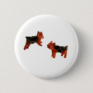 De Kunst Leuke Terriers van honden Ronde Button 5,7 Cm