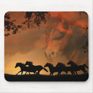 De Kunst Mousepad van het paard Muismat