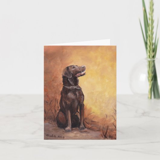 De Kunst Notecard van de Hond van Labe van de Kaart (Voorkant)