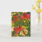 De Kunst Notecards van de lelie Kaart (Gele Bloem)