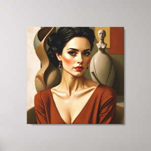 De kunst tussen ons – kleurrijk portret canvas afdruk