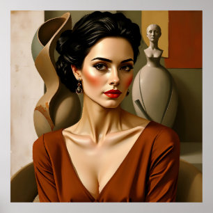 De kunst tussen ons – kleurrijk portret poster