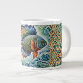 De kunst van Batik Fish Extra Grote Beker (Voorkant rechts)
