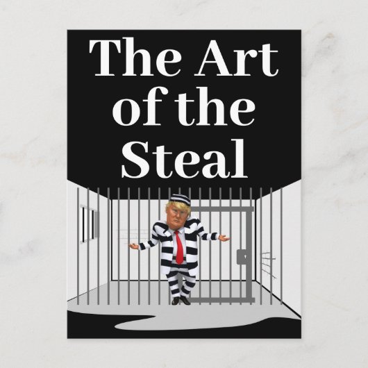 De Kunst van de Diefstal Trump Postkaart (Voorkant)