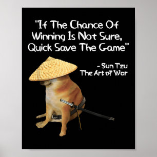 De kunst van de oorlog meme gamer gaming samoerai poster