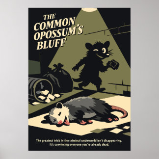 De Kunst van de Opossum Bluff Retro Poster
