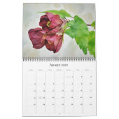 De kunst van de rode bloemen kalender (Jan 2026)