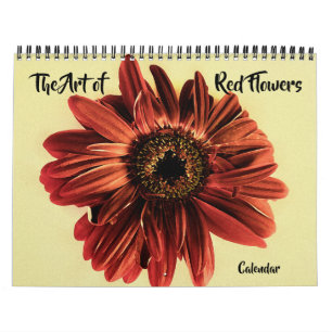 De kunst van de rode bloemen kalender