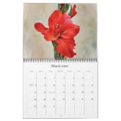 De kunst van de rode bloemen kalender (Mar 2026)