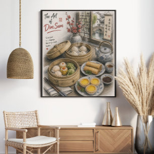 De Kunst van Dim Sum Traditionele Chinese Thee Poster
