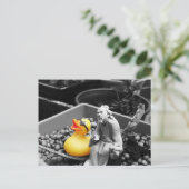 'De kunst van het Briefkaart van Zen' Rubber Duck (Staand voorkant)