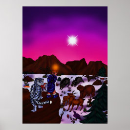 De kunst van het schilderen van de Kerstmis van he Poster