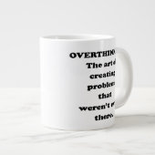 De kunst van overdenken - Grappig Office Humor Extra Grote Beker (Voorkant rechts)