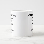 De kunst van overdenken - Grappig Office Humor Extra Grote Beker (Voorkant)