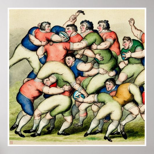De kunst van Rugby - afdrukken Poster (Voorkant)