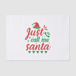 De kunst van Xmas noemt me enkel Kerstman Tissuepapier