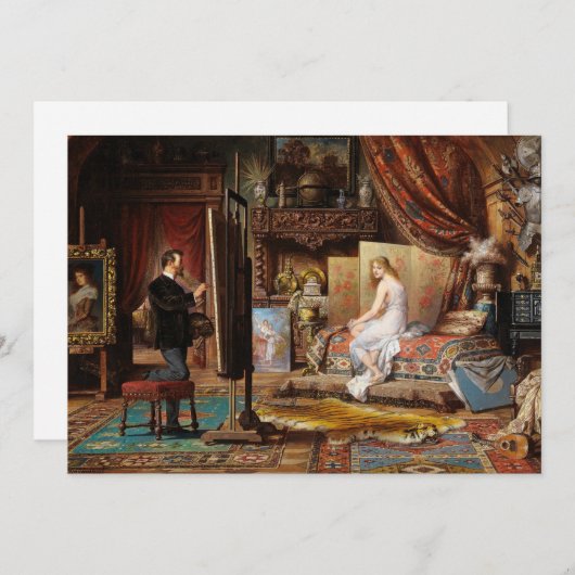 De kunstenaar en zijn model | Carl Schweninger, Jr (Voorkant / Achterkant)