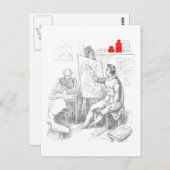 De kunstenaar schildert dood briefkaart (Voorkant / Achterkant)