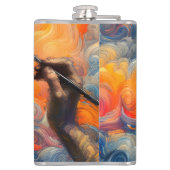 De kunstenaar van de hemel heupfles (Achterkant)