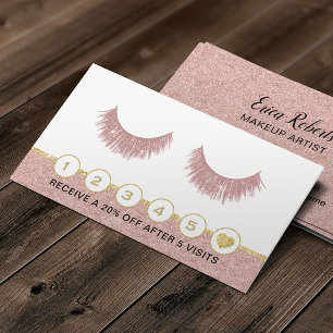 De Kunstenaar van de Make-up van de wimper nam Klantenkaartje