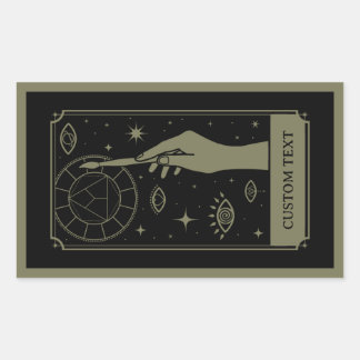 De kunstleraar Tarot aangepaste tekst Rechthoekige Sticker