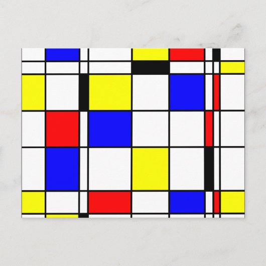 De kunststijl van Mondrian Briefkaart (Voorkant)