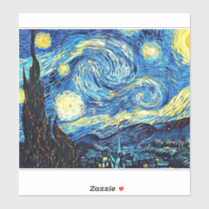 De kunstwerken van Van Gogh, De sterrennacht, Sticker