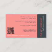 De kunstworkshop Red Artist Visitekaartje (Achterkant)