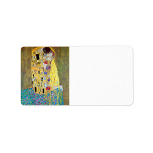 De Kus 2 van Gustav Klimt Etiket