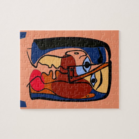 De Kus, abstract Legpuzzel (Horizontaal)