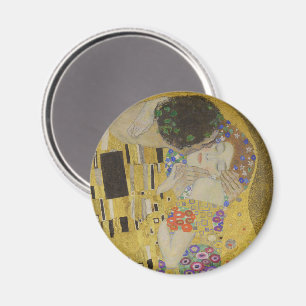 De Kus, Art Nouveau Olie Schilderij, Gustav Klimt Magneet