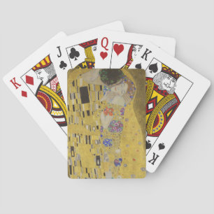 De Kus, Art Nouveau Olie Schilderij, Gustav Klimt Pokerkaarten