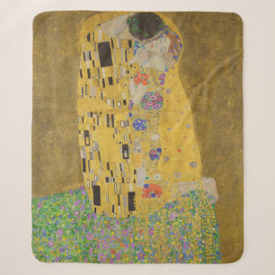 De Kus, Art Nouveau Olie Schilderij, Gustav Klimt Sherpa Deken