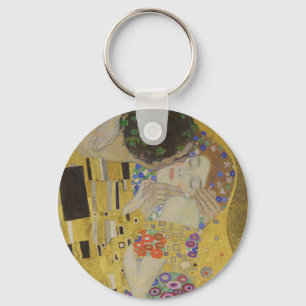 De Kus, Art Nouveau Olie Schilderij, Gustav Klimt Sleutelhanger