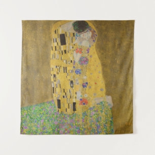 De Kus, Art Nouveau Olie Schilderij, Gustav Klimt Wandkleed